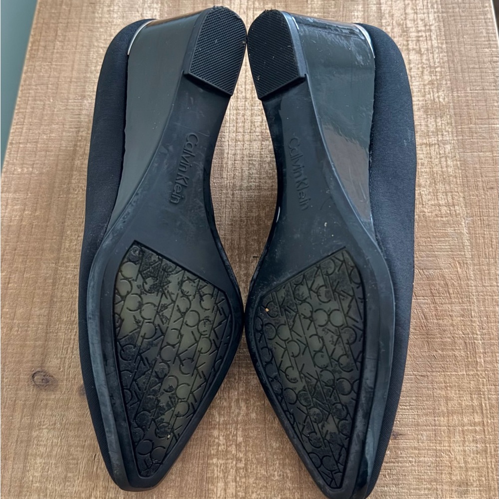 Calvin Klein Classic Black Wedge Heels - Picture 8 of 9